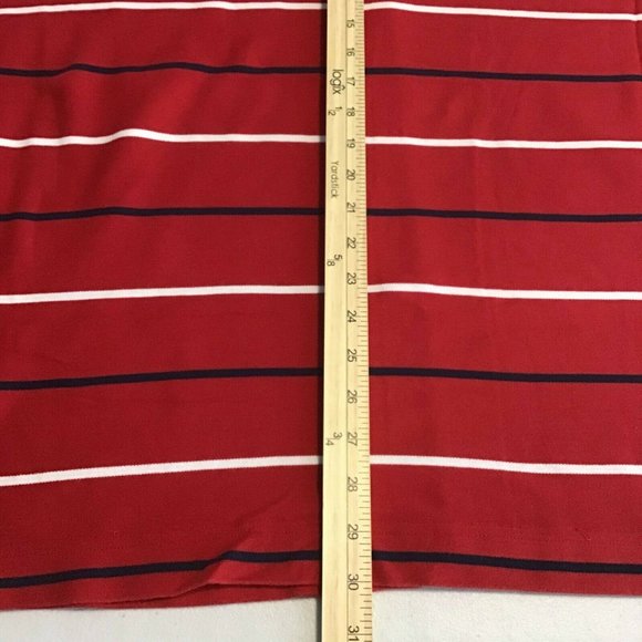 Nautica Men's Shirt Maroon Striped Short Sleeve Slim Fit Size XXL - Picture 7 of 10